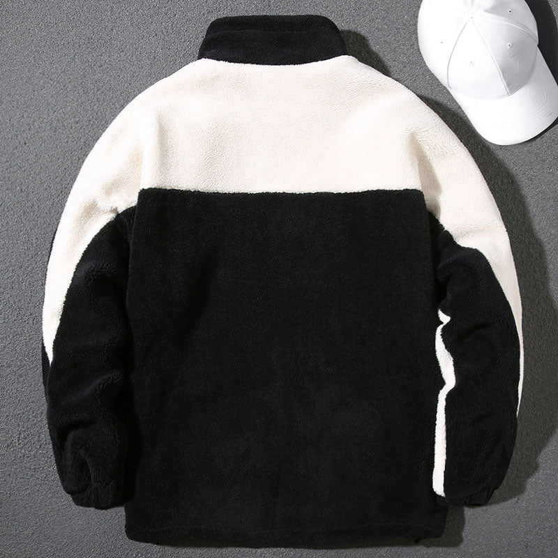 Handsome hooded sherpa jacket
