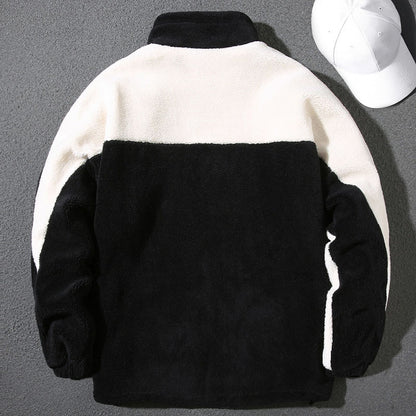 Handsome hooded sherpa jacket