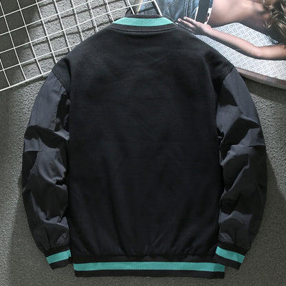 American patchwork loose baseball jacket